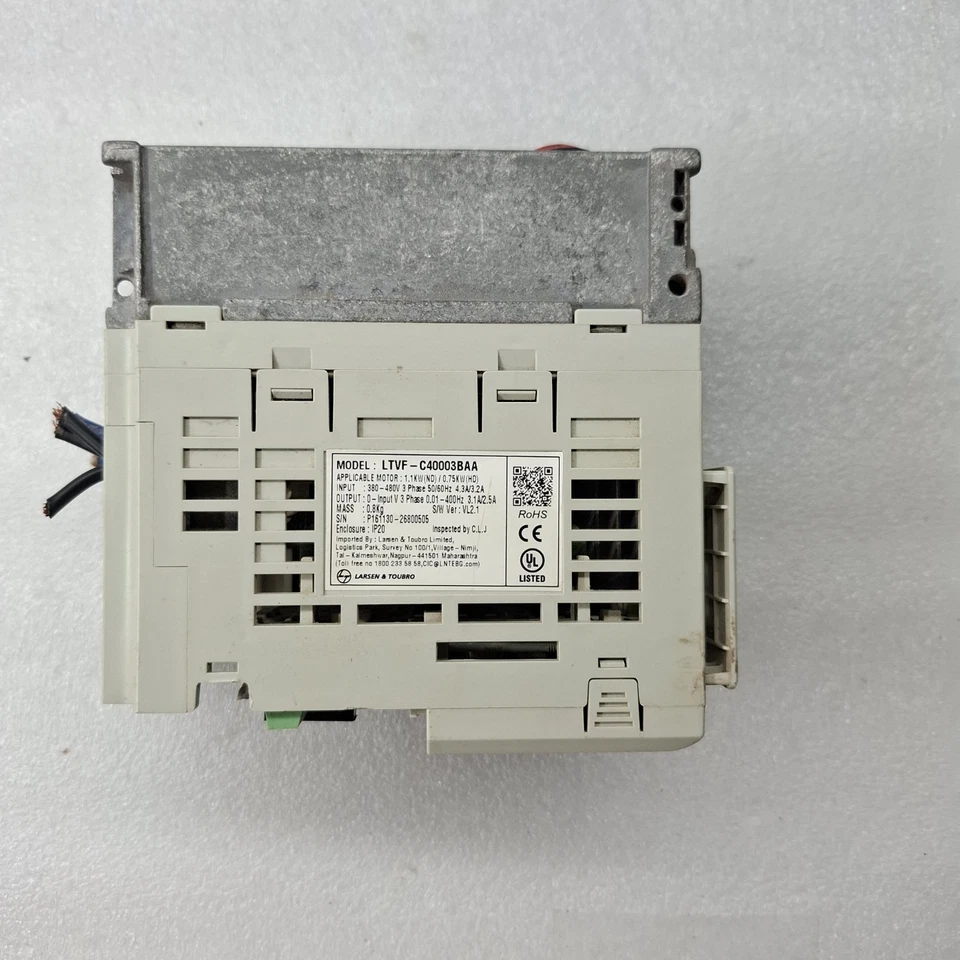 LARSEN & TOUBRO LTVF-C40003BAA 1.1KW/0.75KW(HD) IP20 380-480V 3 PHASE 50/60Hz